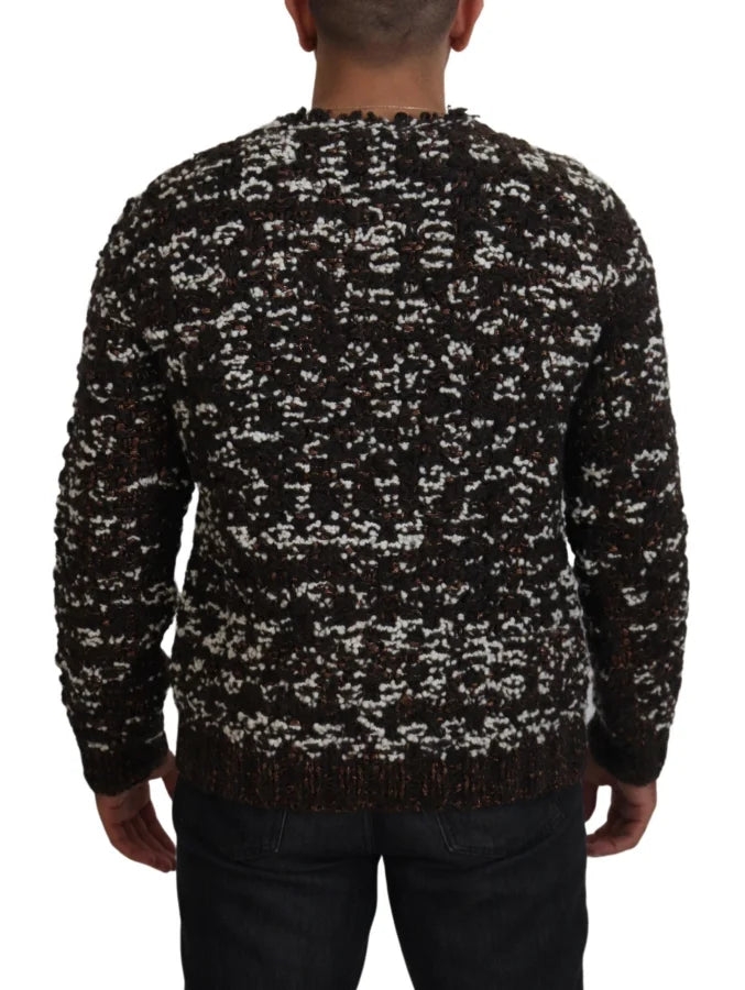 Dolce &amp; Gabbana Brown Knitted Wool Fatto A Mano Sweater