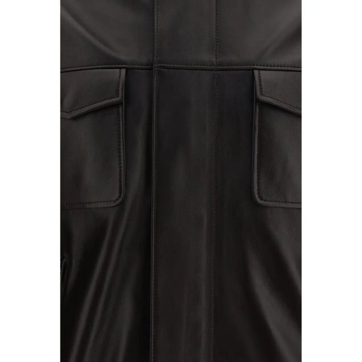 Dolce &amp; Gabbana Brown Lamb Ovis Aries Bomber