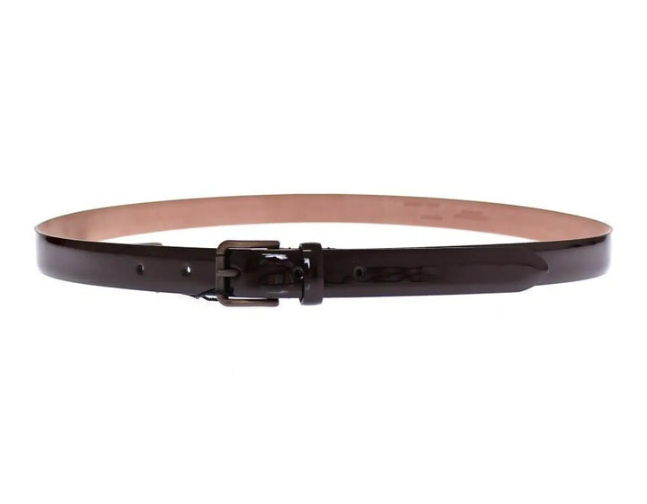 Dolce &amp; Gabbana Brown Leather Logo Belt Cintura