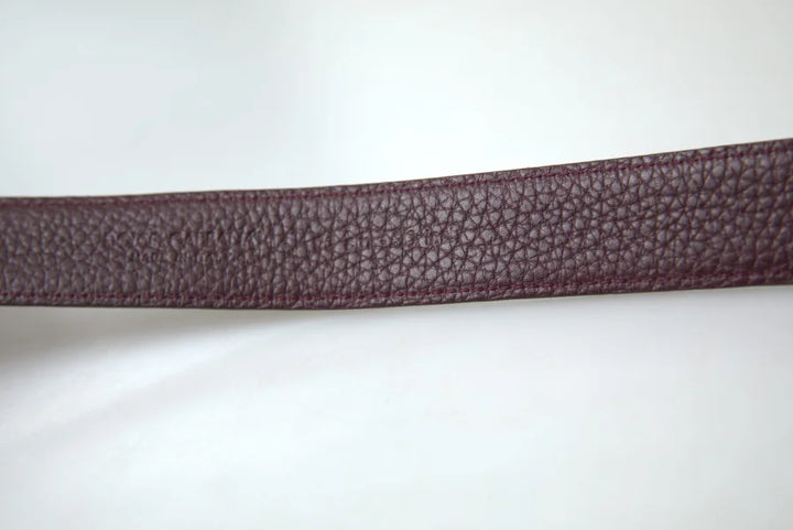 Dolce &amp; Gabbana Brown Leather Metal Buckle Men Cintura Belt
