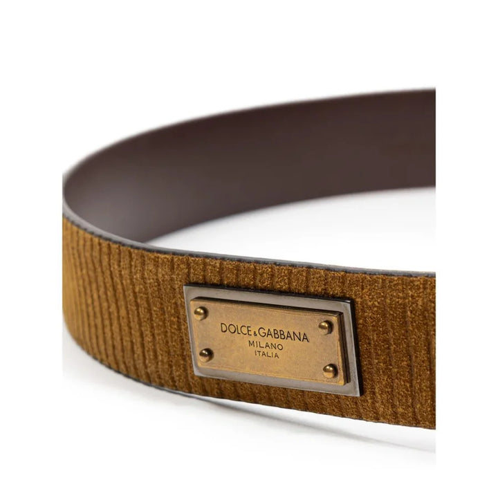 Dolce &amp; Gabbana Brown Leather Regular Belt