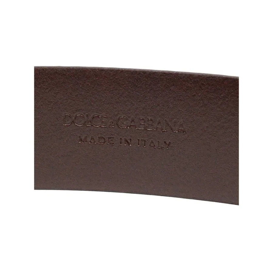 Dolce &amp; Gabbana Brown Leather Regular Belt