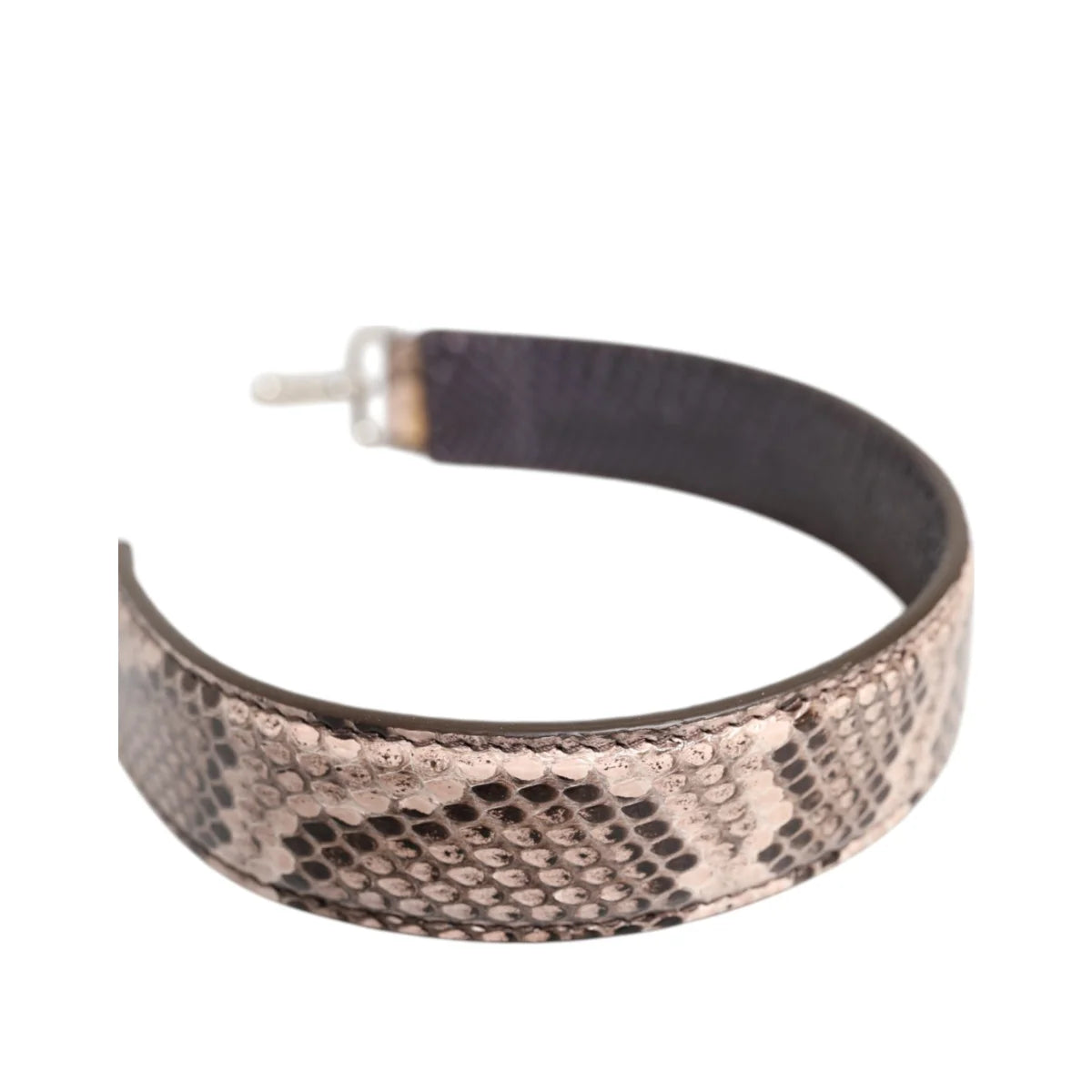 Dolce Gabbana Brown Leather Shoulder Strap with Silver-Tone Lobster Clasp &