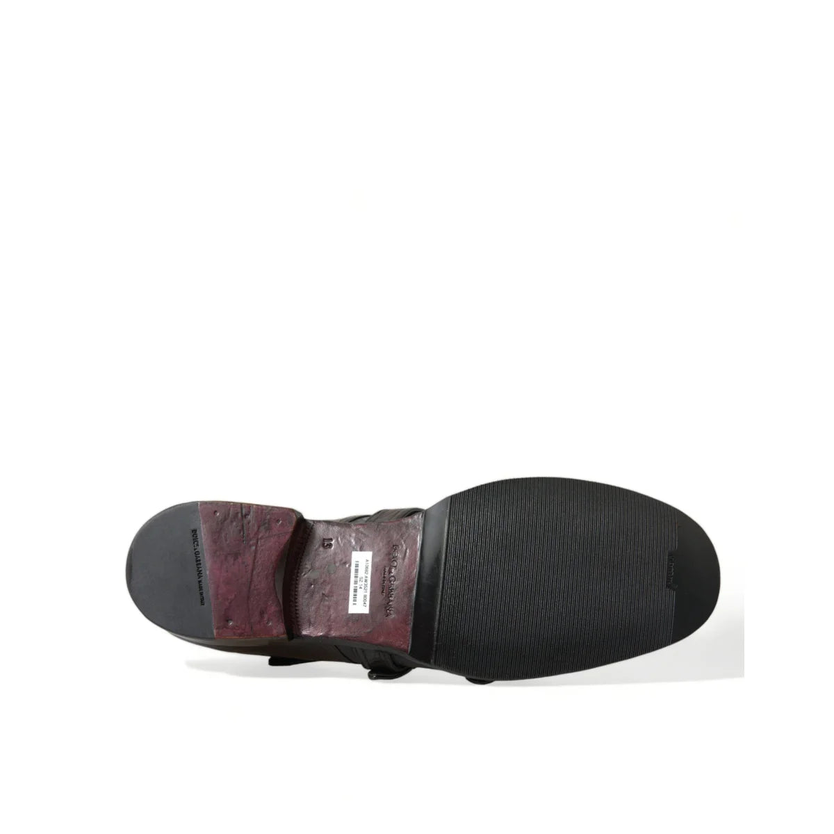 Dolce Gabbana Brown Leather Strap Buckle Dress Shoes Exude Luxury &