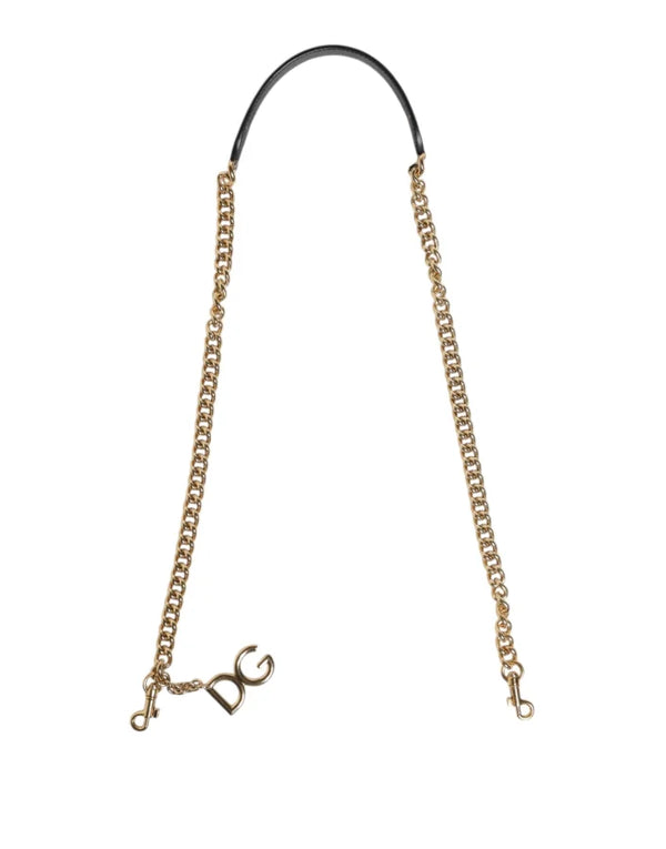 Dolce & Gabbana - Brown Leopard Gold Brass Chain Accessory Shoulder Strap