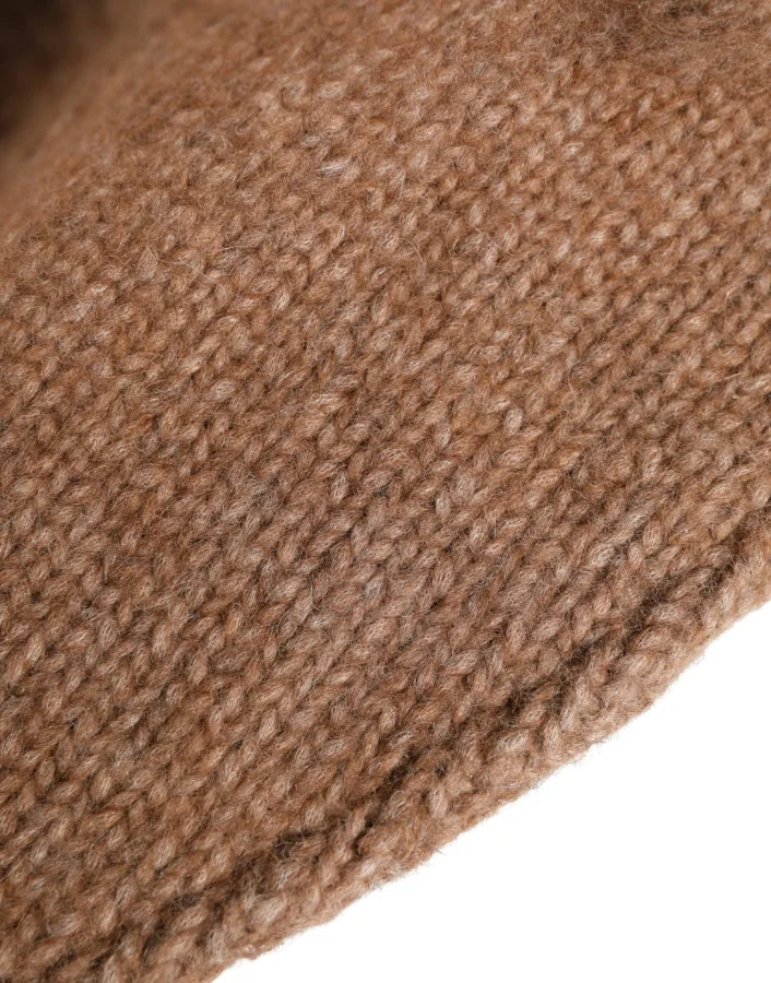 Dolce & Gabbana Brown Llama Wool Women Knitted Capello Hat