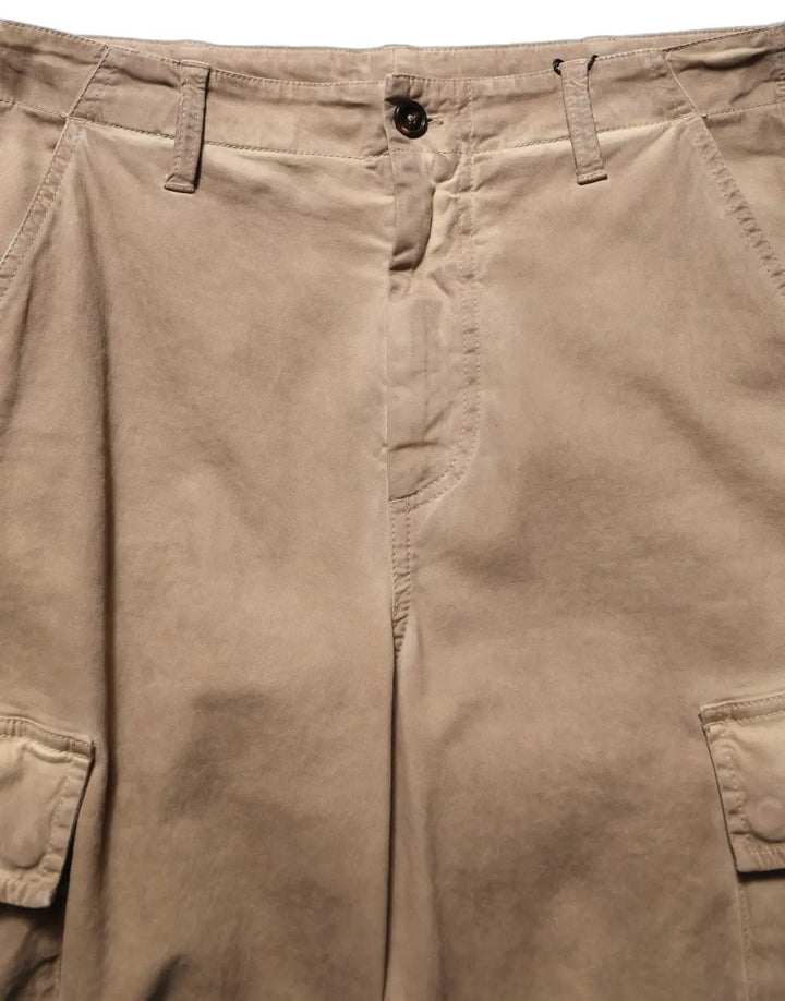 Dolce &amp; Gabbana Brown Mid Waist Cargo Straight Trouser Pants
