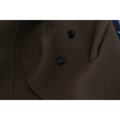 Dolce & Gabbana Brown Nylon Double Breasted Coat Jacket