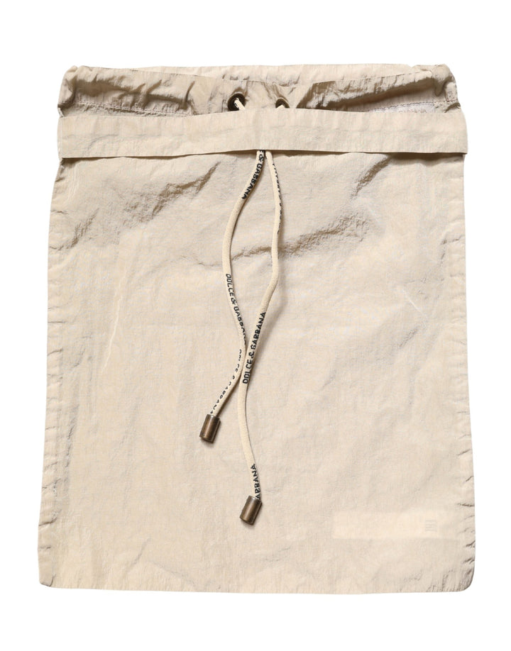 Dolce &amp; Gabbana Brown Nylon Drawstring Swim Shorts Swimwear