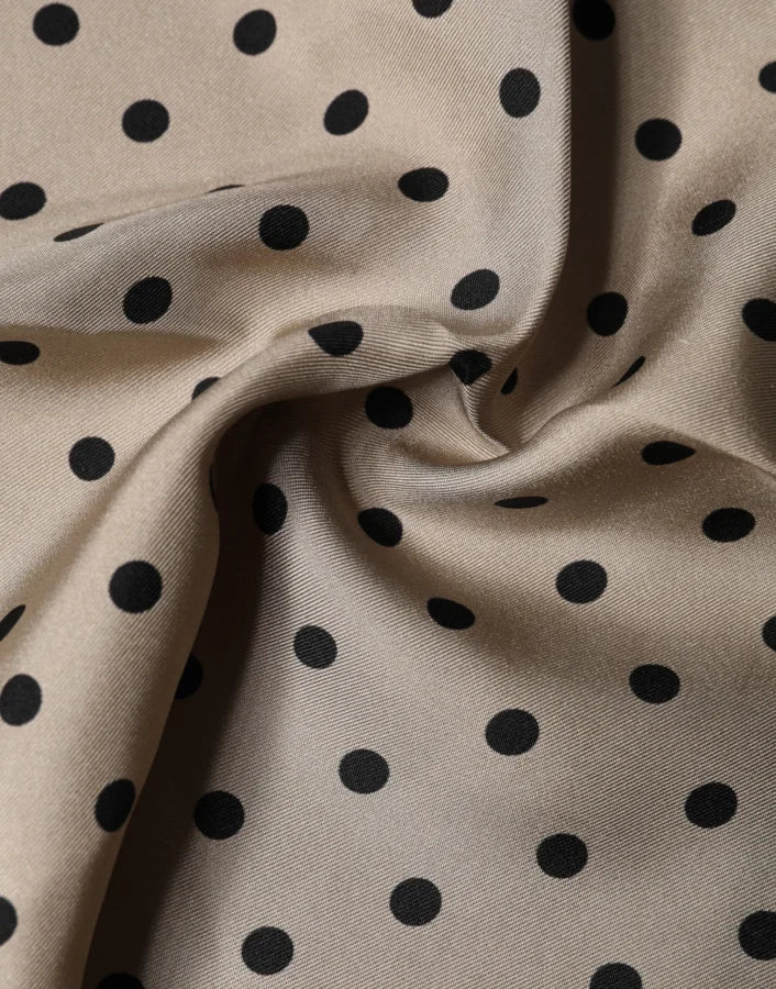 Dolce &amp; Gabbana Brown Polka Dot Square Handkerchief Scarf