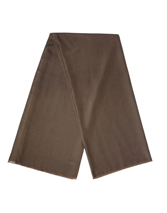 Dolce &amp; Gabbana Brown Polyester Neck Warmer Shawl 185cm x 165cm Men Scarf