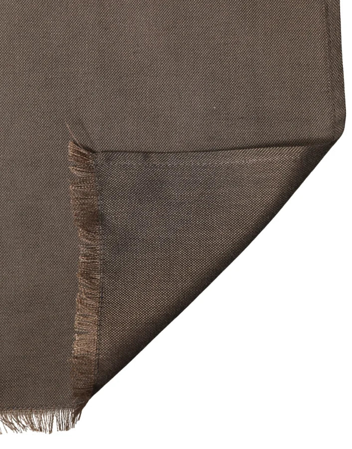 Dolce &amp; Gabbana Brown Polyester Neck Warmer Shawl 185cm x 165cm Men Scarf