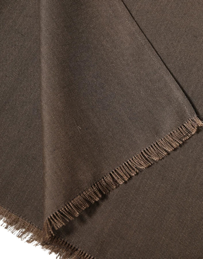 Dolce &amp; Gabbana Brown Polyester Neck Warmer Shawl 185cm x 165cm Men Scarf