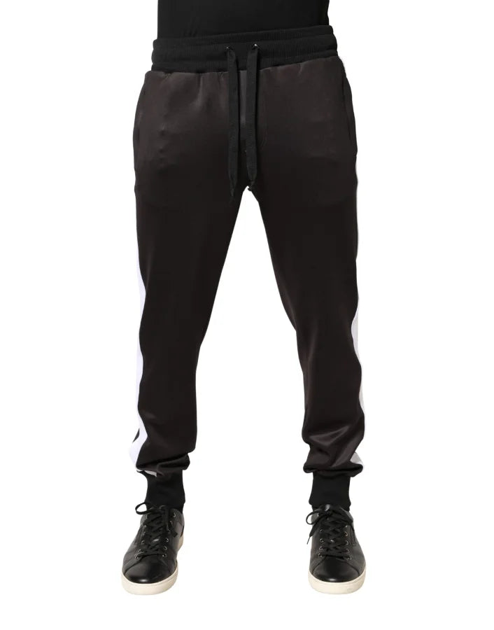 Dolce &amp; Gabbana Brown Polyester Skinny Jogger Trouser Pants