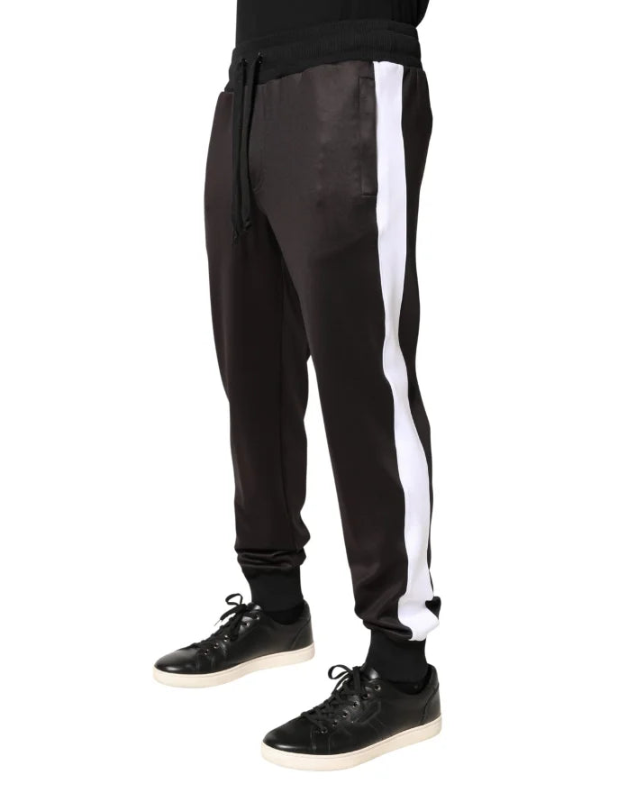 Dolce &amp; Gabbana Brown Polyester Skinny Jogger Trouser Pants
