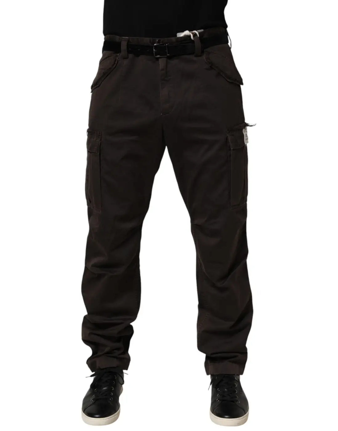 Dolce &amp; Gabbana Brown Re- Edition Cotton Men Cargo Pants