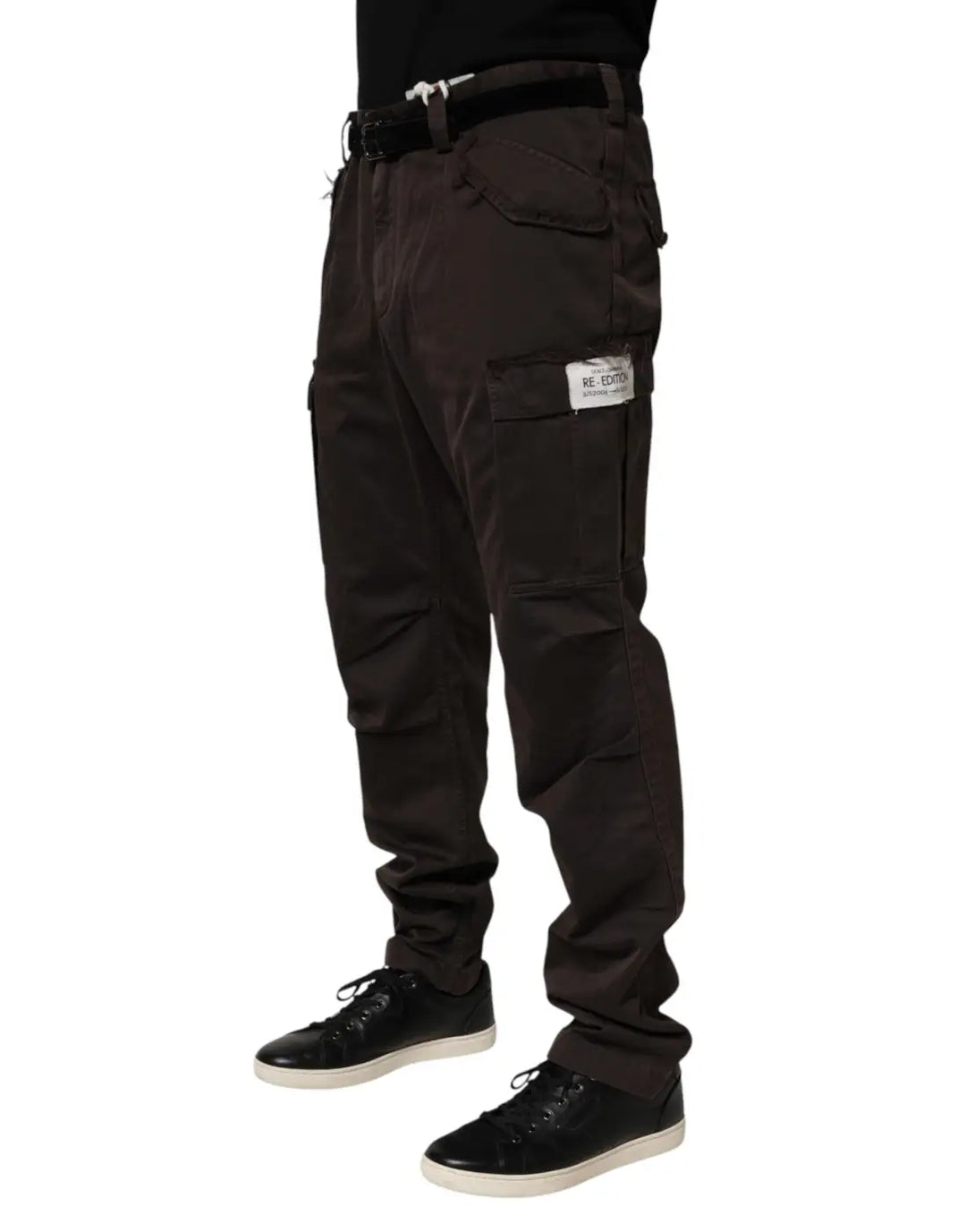 Dolce &amp; Gabbana Brown Re- Edition Cotton Men Cargo Pants