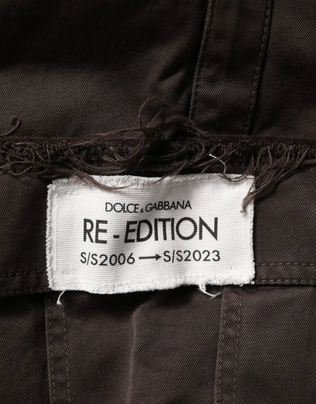 Dolce &amp; Gabbana Brown Re- Edition Cotton Men Cargo Pants