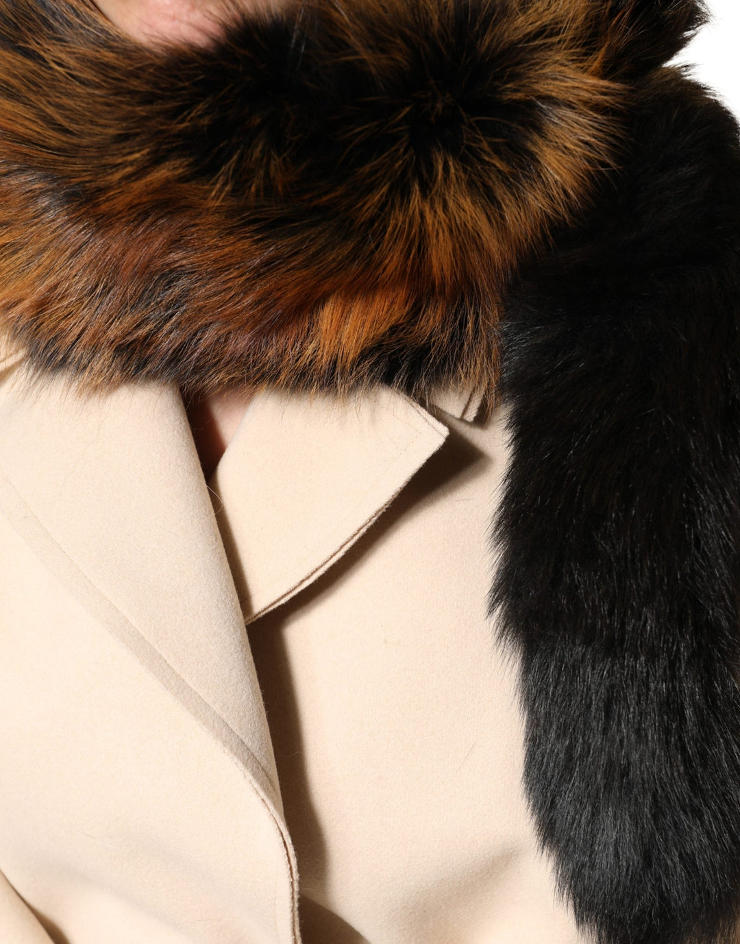 Dolce &amp; Gabbana Brown Red Fox Fur Neck Warmer Winter Scarf