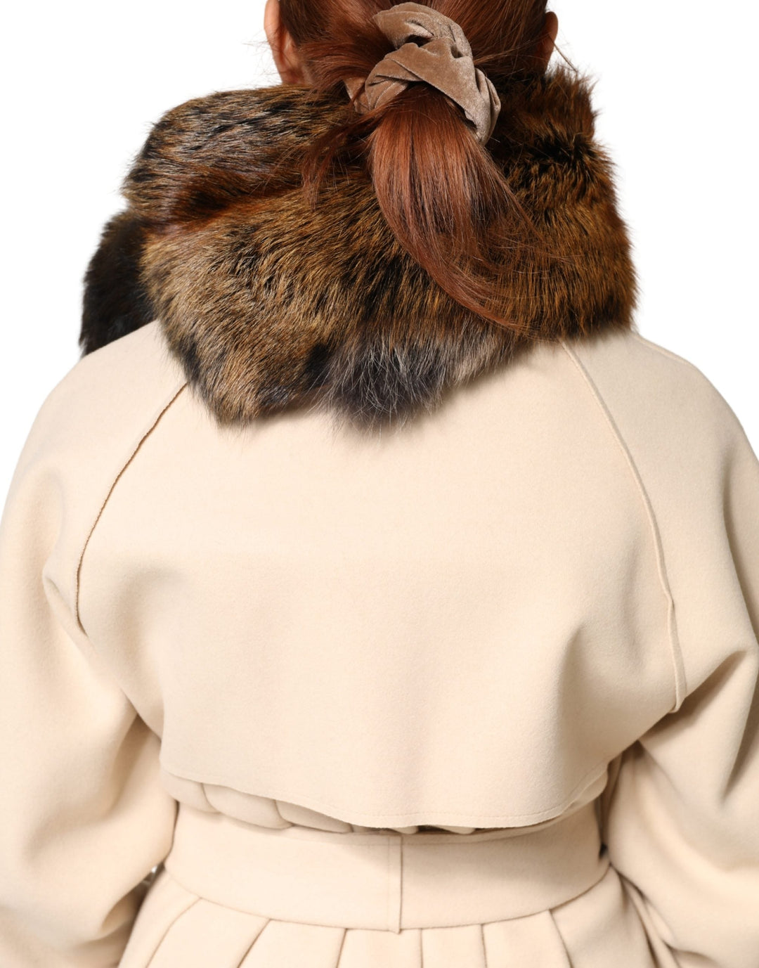 Dolce &amp; Gabbana Brown Red Fox Fur Neck Warmer Winter Scarf