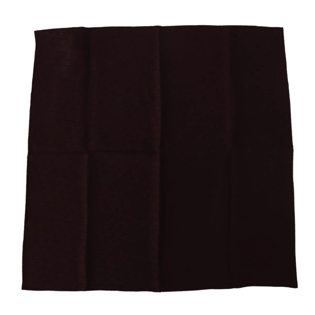 Dolce & Gabbana Brown Silk Blend Square Wrap Handkerchief Scarf