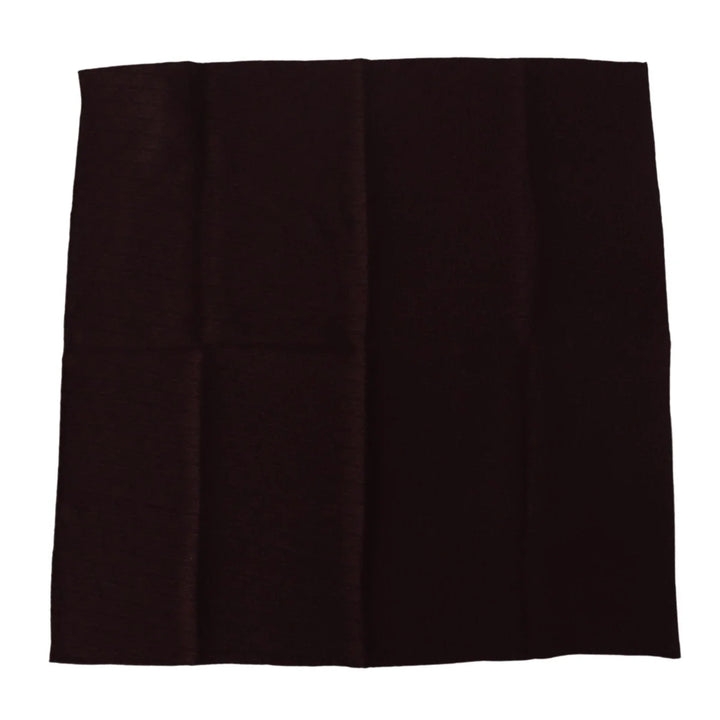 Dolce &amp; Gabbana Brown Silk Blend Square Wrap Handkerchief Scarf