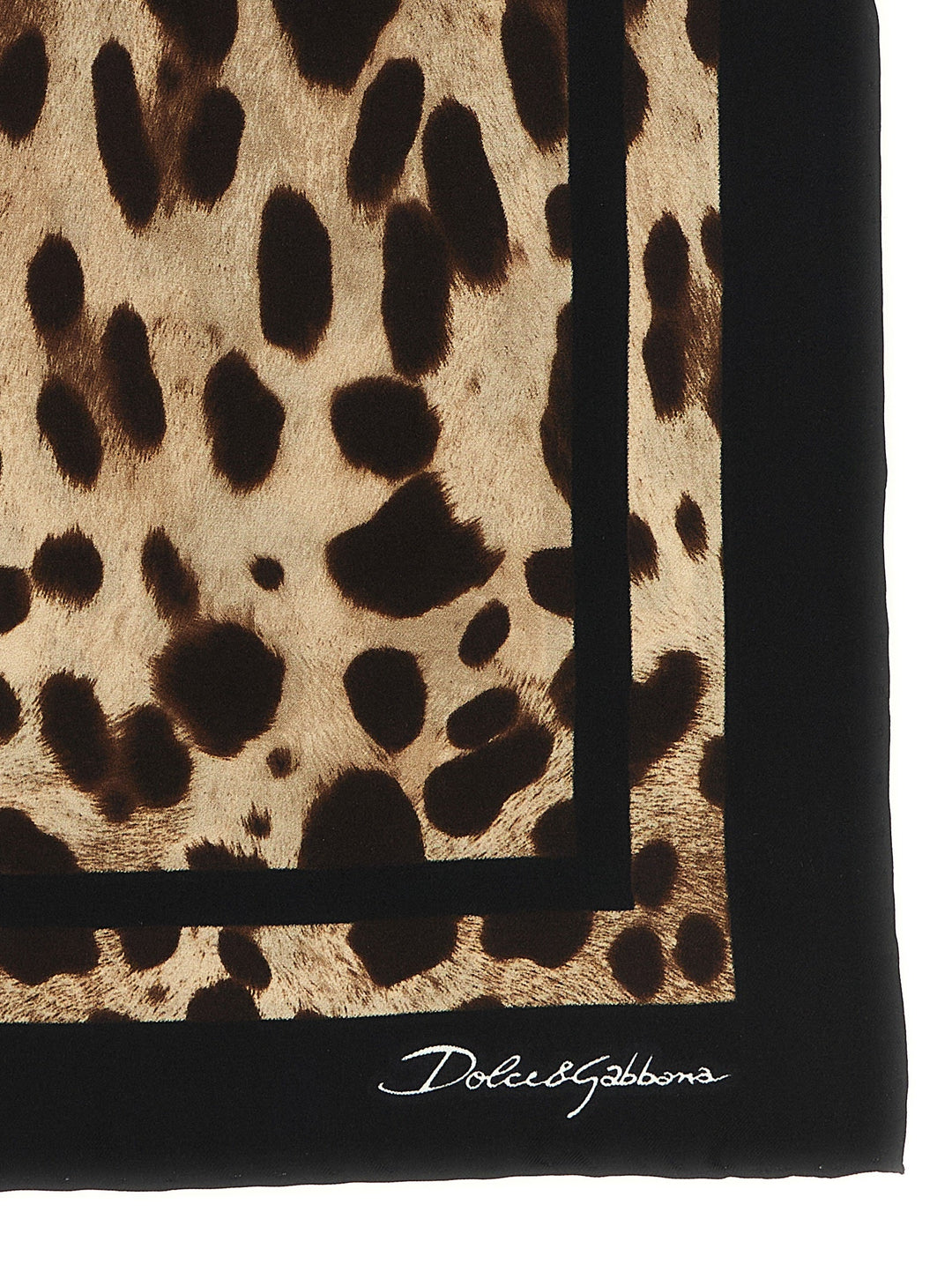 Dolce &amp; Gabbana Brown Silk Scarf