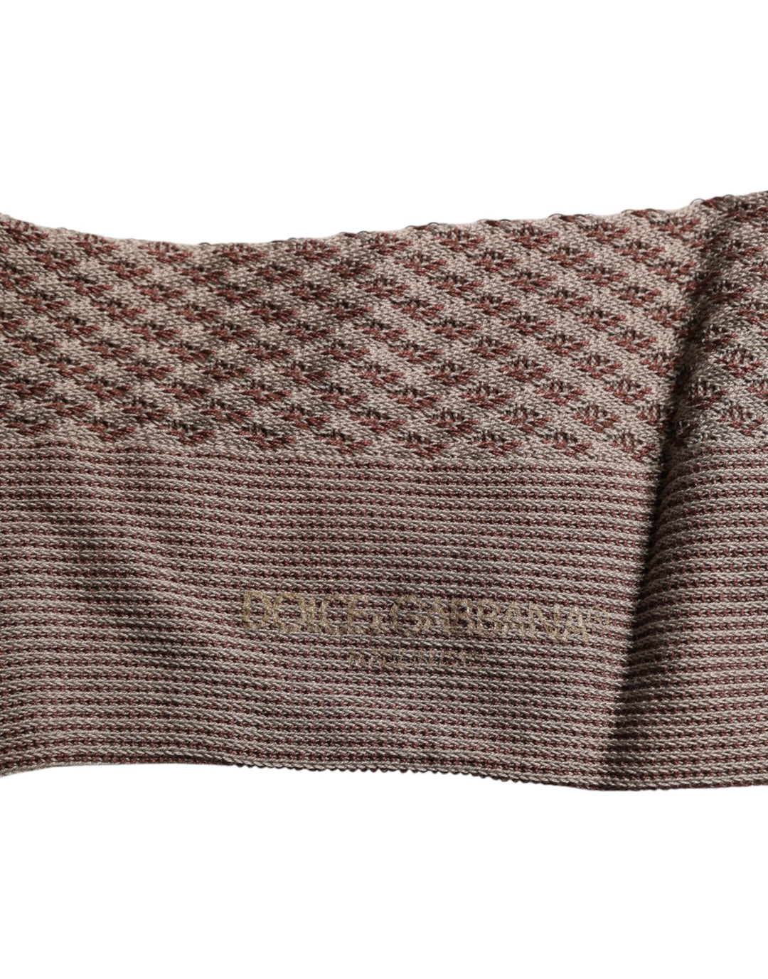 Dolce &amp; Gabbana Brown Solid Dg Logo Mid Calf Men Socks