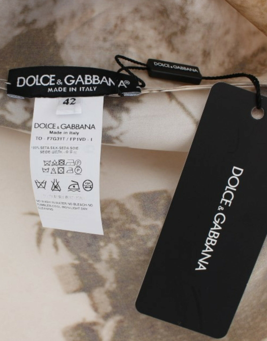 Dolce &amp; Gabbana - Brown Taormina silk blouse
