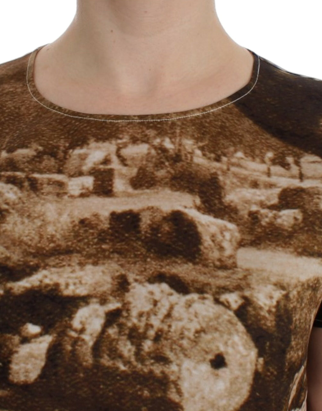 Dolce &amp; Gabbana - Brown Taormina silk blouse