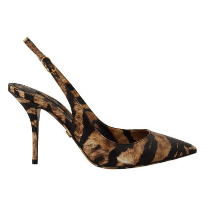 Dolce Gabbana Brown Tiger Pattern Stiletto Heels &