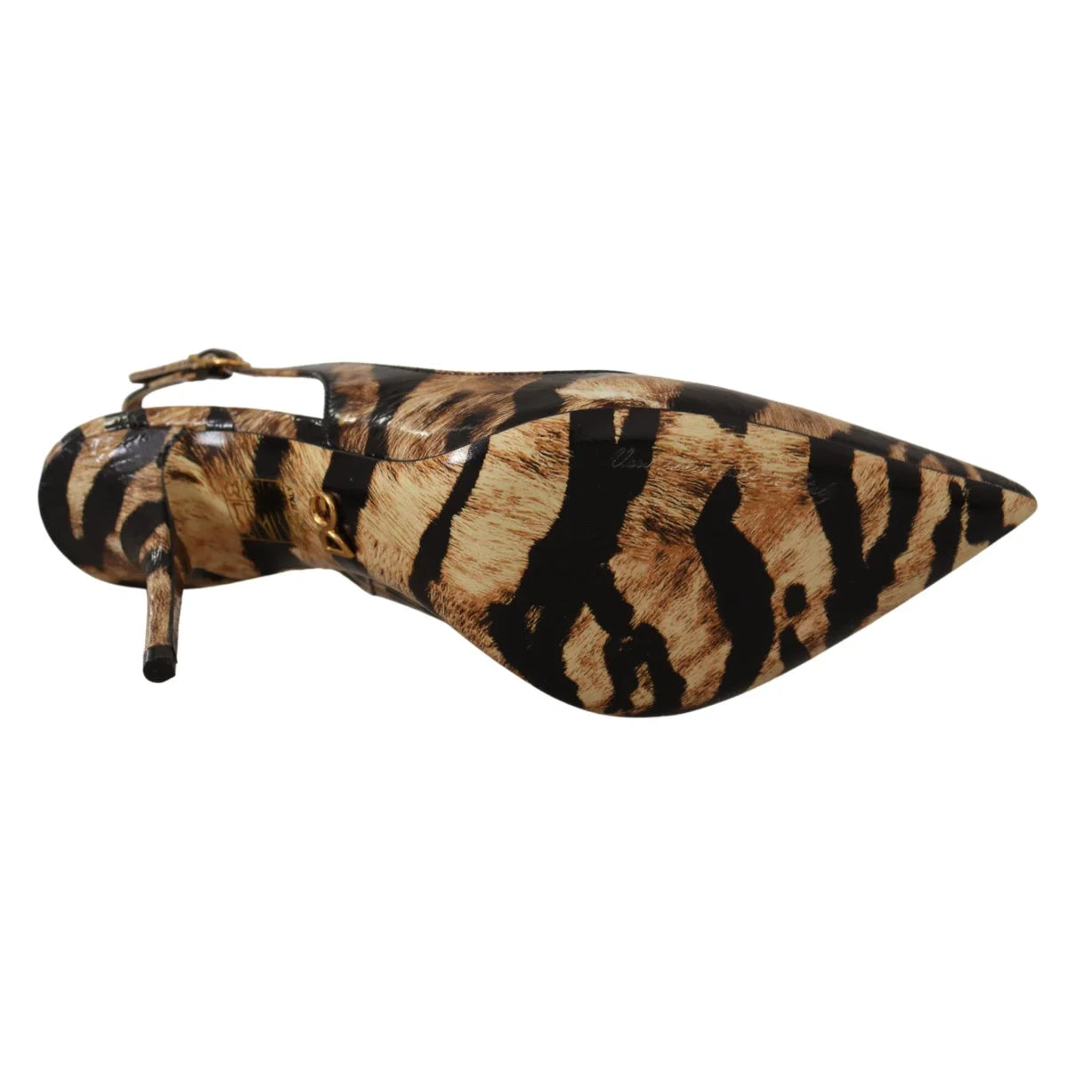 Dolce Gabbana Brown Tiger Pattern Stiletto Heels &