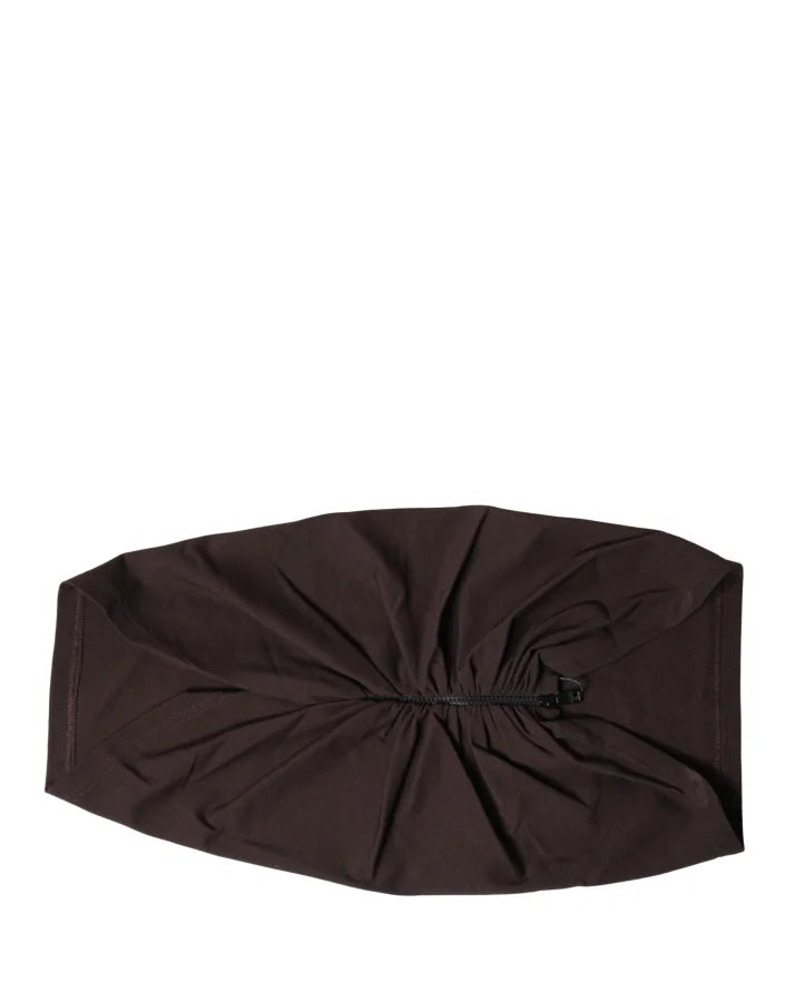 Dolce &amp; Gabbana Brown Viscose Wide Belt Waist Cummerband Men