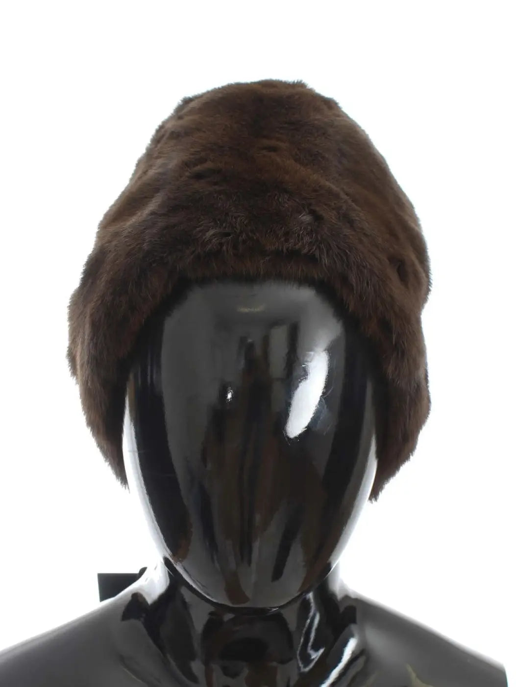 Dolce &amp; Gabbana Brown Weasel Fur Womens Cashmere Hat Beanie