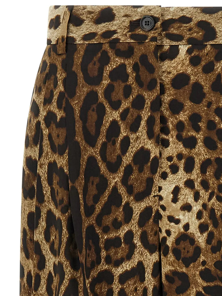 Dolce &amp; Gabbana Brown Wool Casual Pants