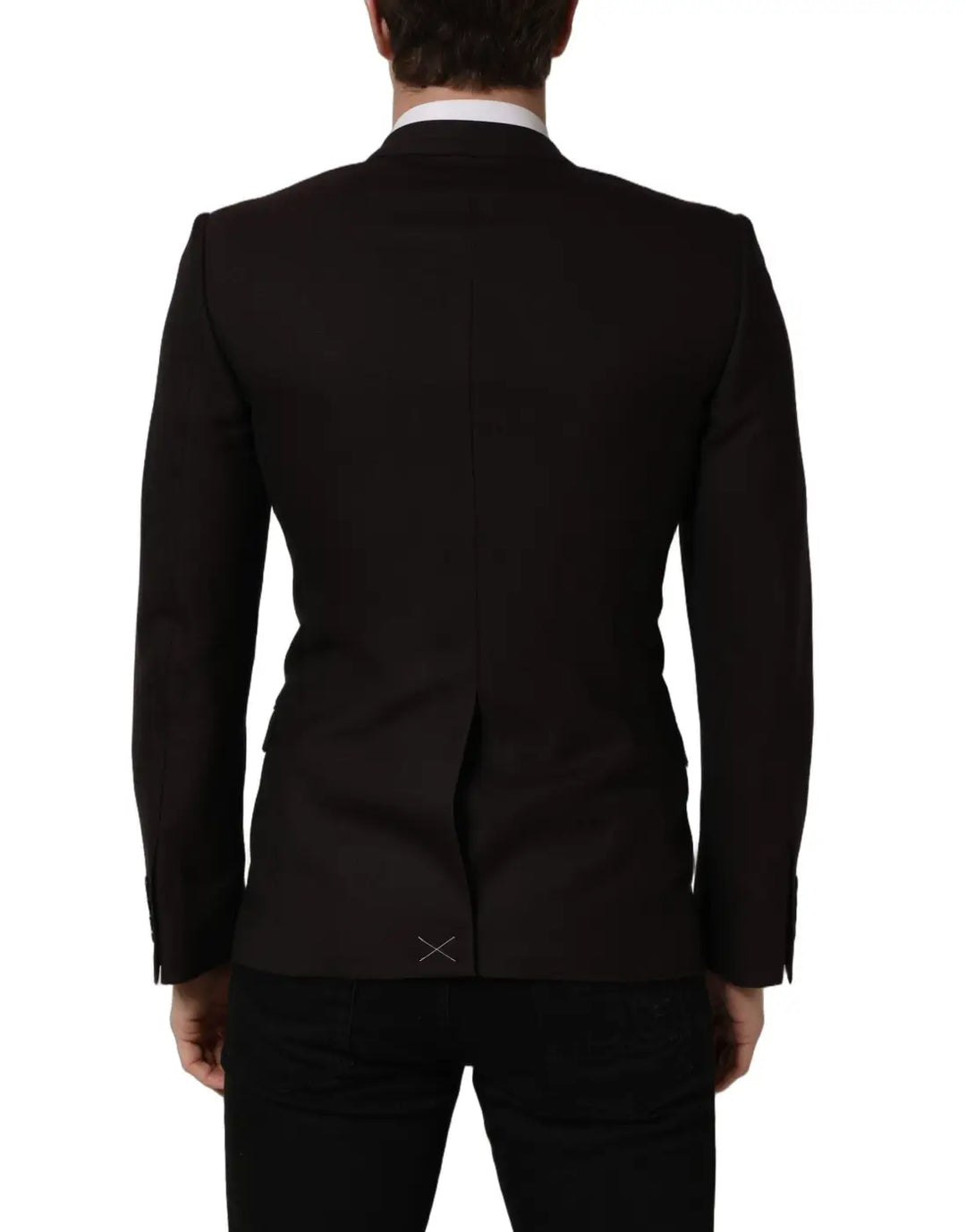 Dolce &amp; Gabbana Brown Wool GOLD Single Breasted Men Jacket
