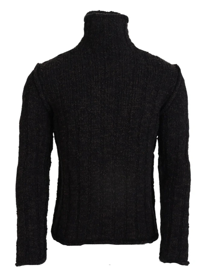 Dolce &amp; Gabbana Brown Wool Knit Turtleneck Pullover Sweater