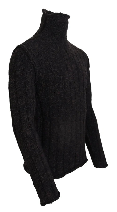 Dolce &amp; Gabbana Brown Wool Knit Turtleneck Pullover Sweater