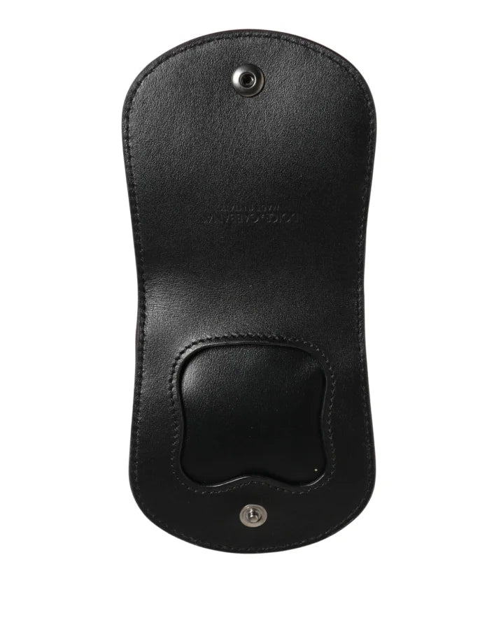 Dolce &amp; Gabbana Burgundy Exotic Skin Condom Case Holder Pocket Wallet