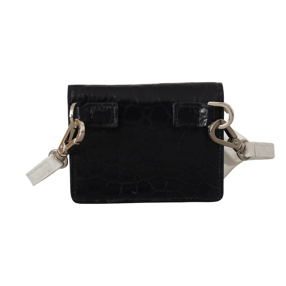 Dolce Gabbana Caiman Leather Bifold Wallet Dress Blues &