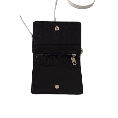 Dolce Gabbana Caiman Leather Bifold Wallet Dress Blues &