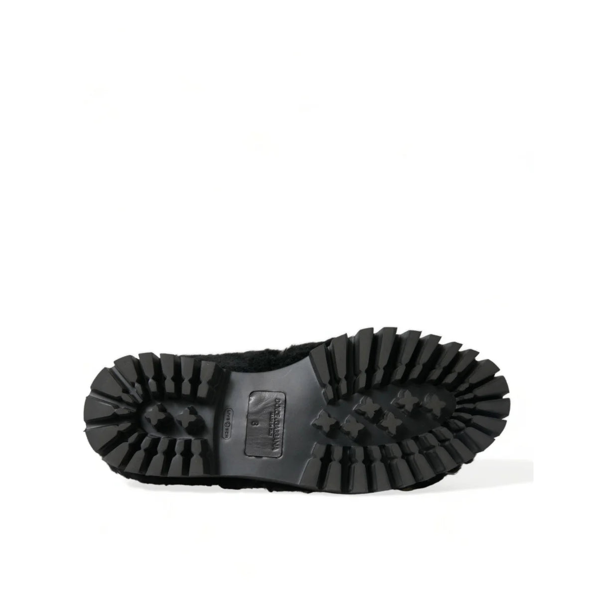 Dolce Gabbana calf leather gabbana fur loafers statement piece &