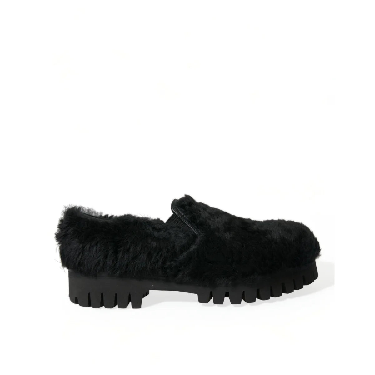 Dolce Gabbana calf leather gabbana fur loafers statement piece &