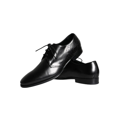 Dolce Gabbana Calfskin Leather Dress Shoes Authentic Mens Derby &