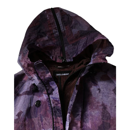 Dolce & Gabbana Camo Blouson Jacket with Hood and DG Logo