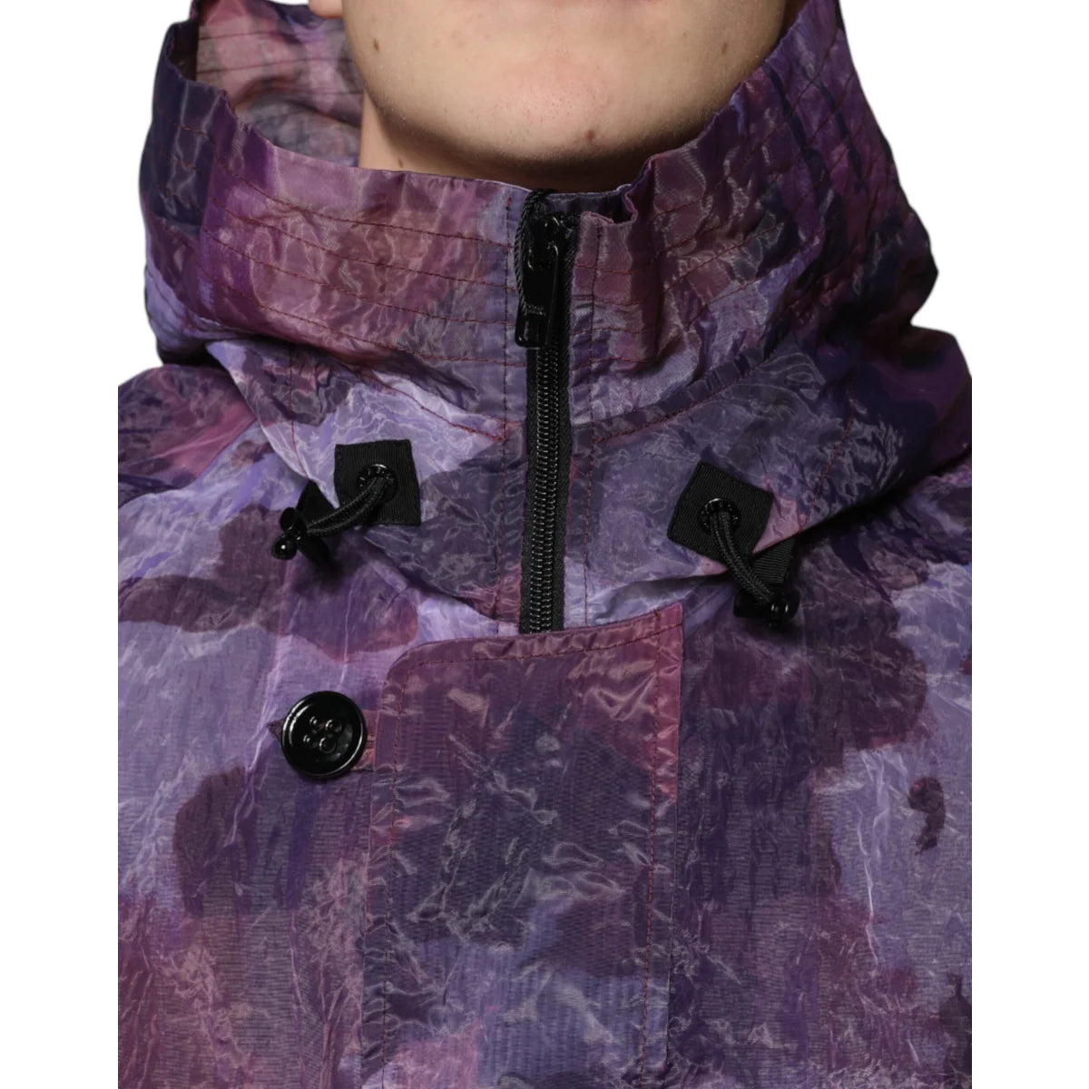 Dolce & Gabbana Camo Blouson Jacket with Hood and DG Logo