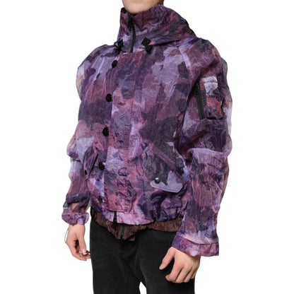 Dolce & Gabbana Camo Blouson Jacket with Hood and DG Logo