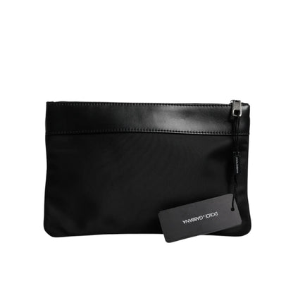 Dolce & Gabbana Camo Leopard Print Logo Plaque Pouch Bag