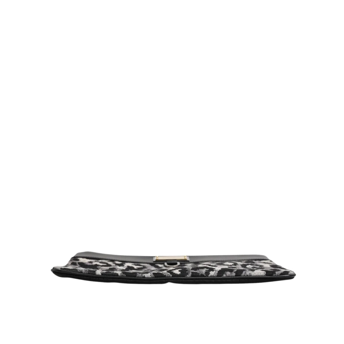 Dolce & Gabbana Camo Leopard Print Pouch Bag with Logo Plaque