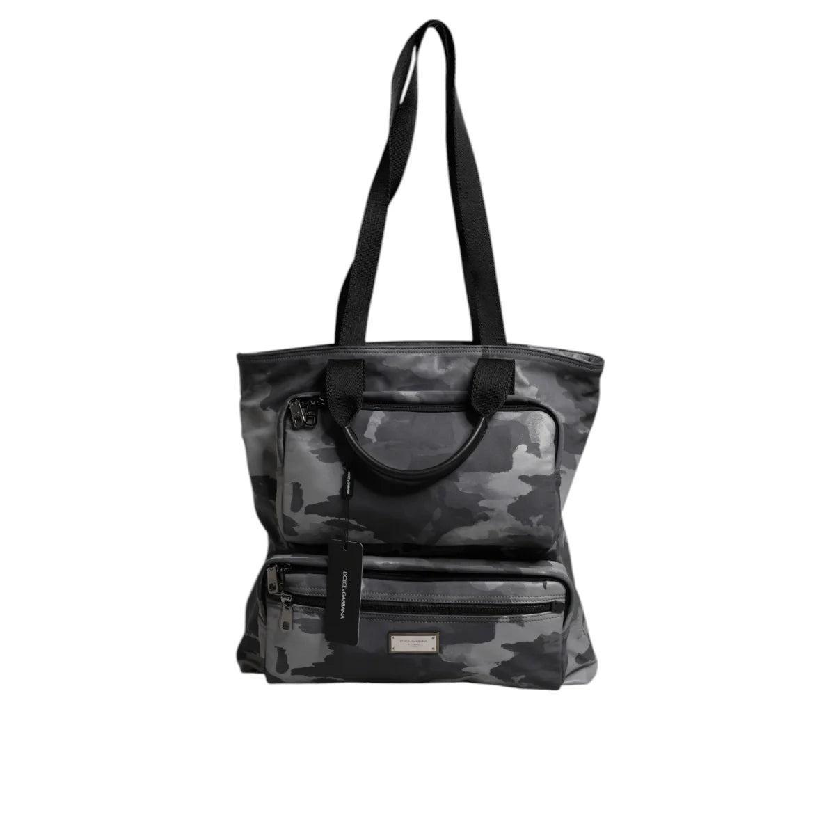 Dolce & Gabbana Camo Tote Bag in Modern Gray Camouflage